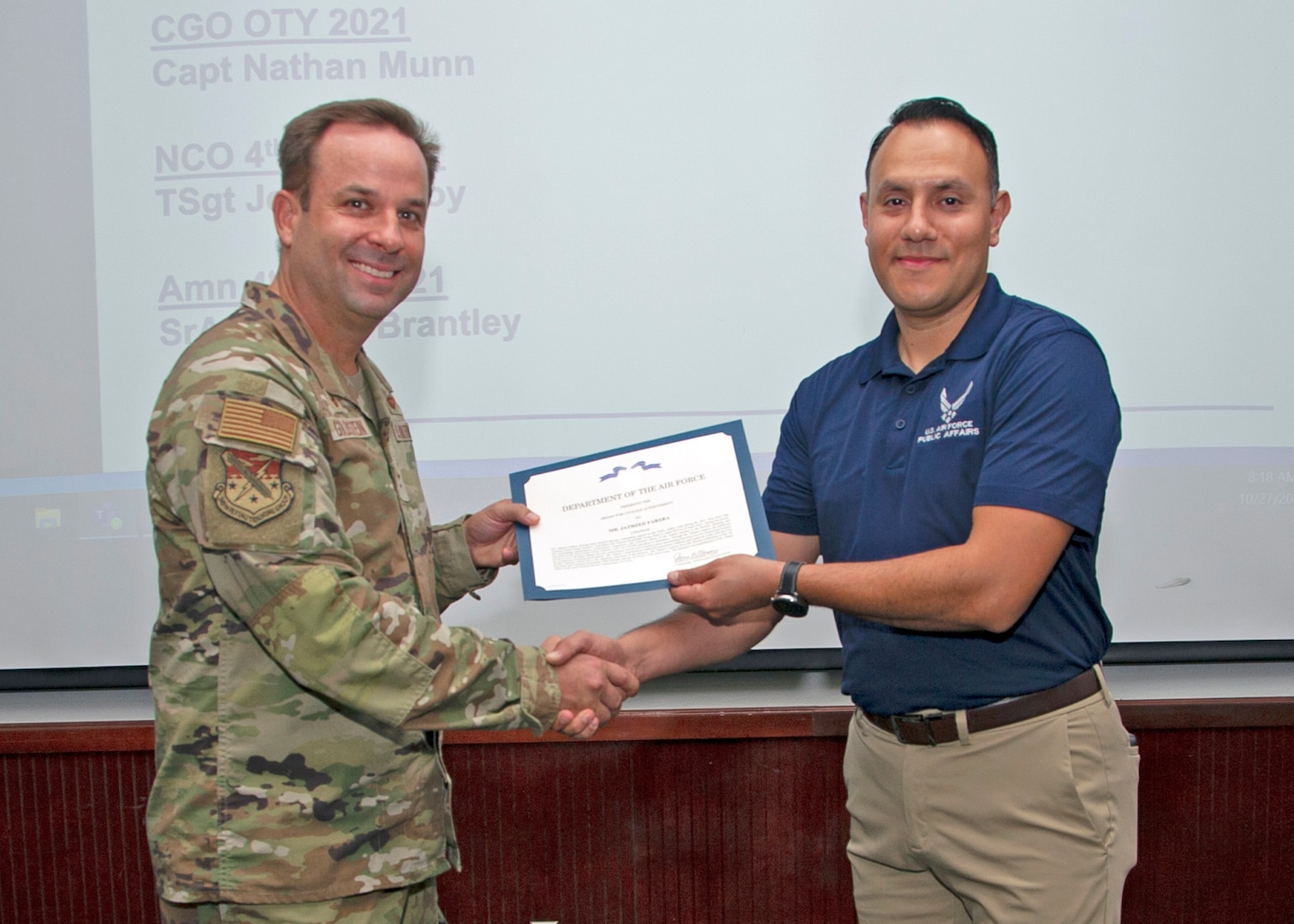 340th FTG highlights outstanding performers during fall MUTA