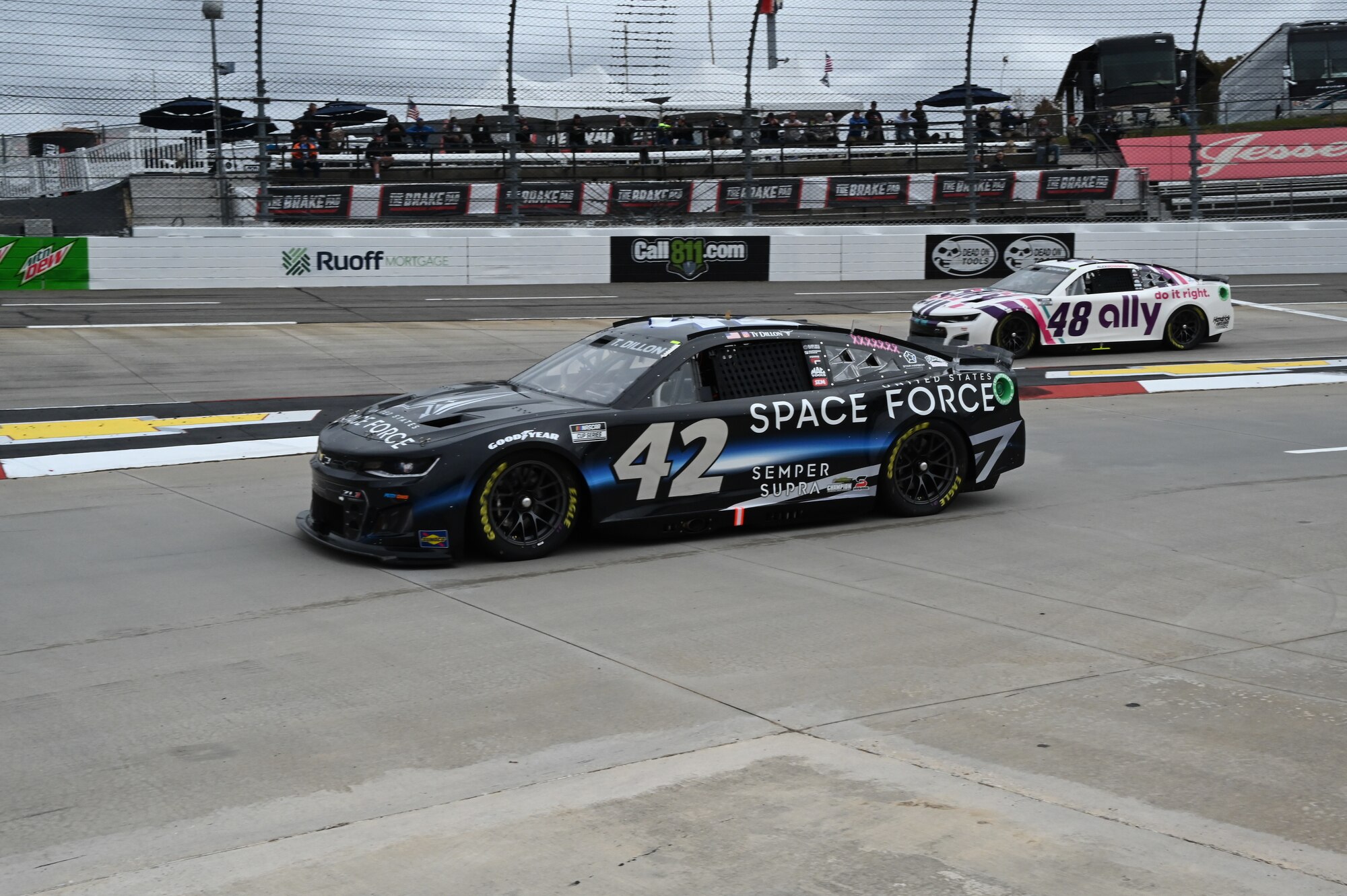 Petty GMS debuts U.S. Space Force paint scheme car in its first competitive race