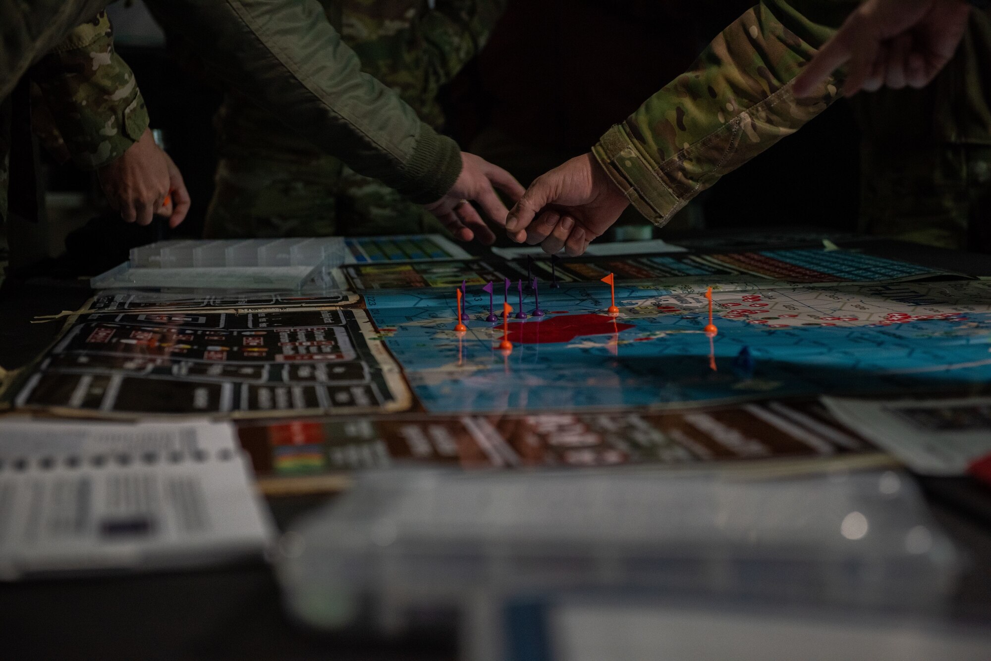 Photo of Airmen playing game
