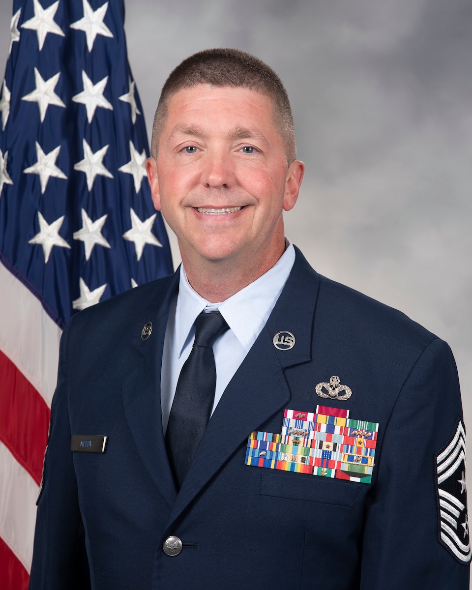 Chief Master Sgt. David Melby, 512th Airlift Wing command chief