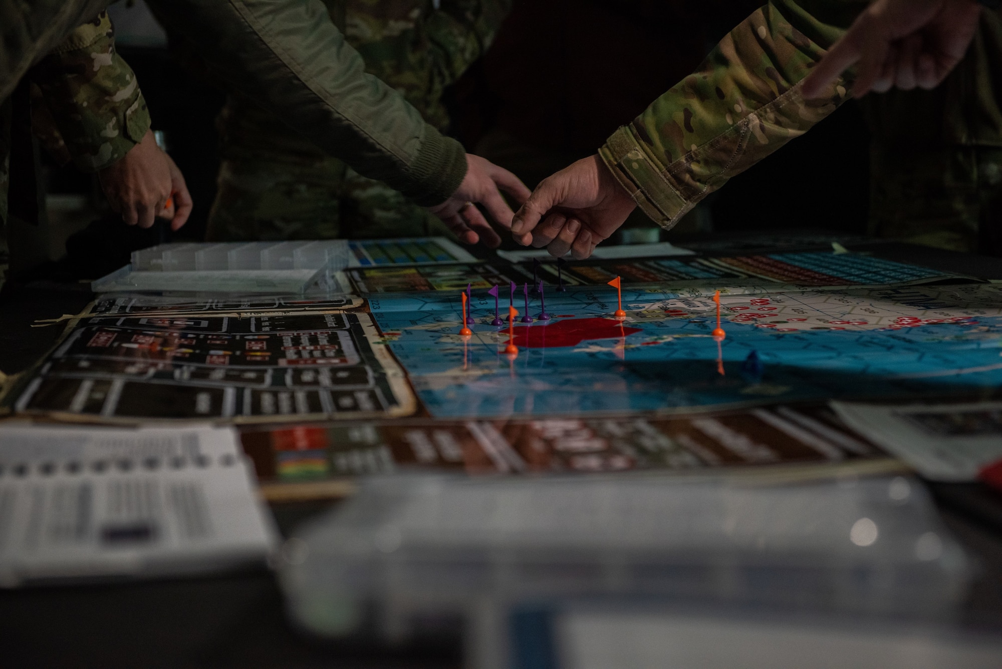 Photo of Airmen playing game