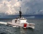 The Coast Guard's newest National Security Cutter, the 418-foot Cutter Hamilton successfully completed several days of rigorous acceptance trials Aug. 18, 2014 off the coast of Pascagoula, Mississippi, to ensure the cutter meets its contractual requirements and is ready for delivery to the Coast Guard. Hamilton is on a scheduled deployment in the U.S. Naval Forces Europe area of operations, employed by U.S. Sixth Fleet, to defend U.S., allied and partner interests.