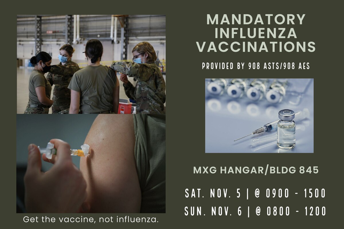 graphic of people receiving flu shots