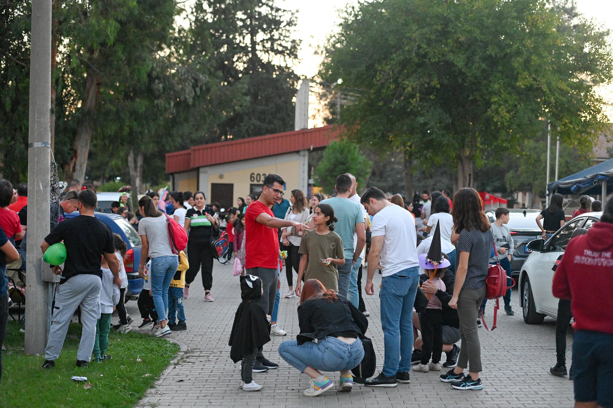 Airmen assigned to the 39th Air Base Wing and Turkish families participate in the Trunk or Treat event at Incirlik Air Base, Turkey, Oct. 29, 2022.