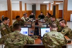 Approximately 30 members of the Pennsylvania National Guard joined other state agencies at three locations Nov. 5, 2019, to ensure the security of the commonwealth’s general election. A team at the Pennsylvania Emergency Management Agency focused on network monitoring, while teams at Fort Indiantown Gap (above) and Horsham Air Guard Station focused on social media reporting.