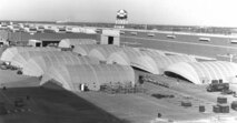 Hangarettes west of Bld 3001 dogleg following 1984 fire