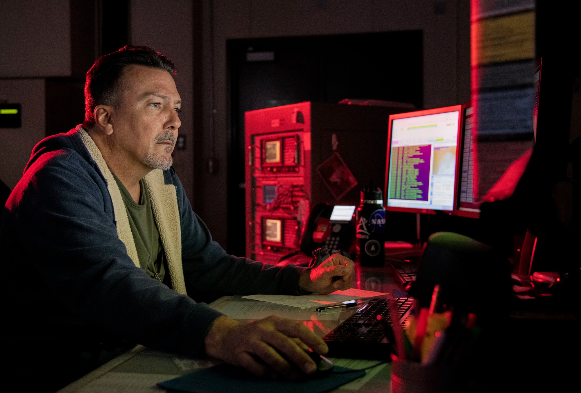 man on computer