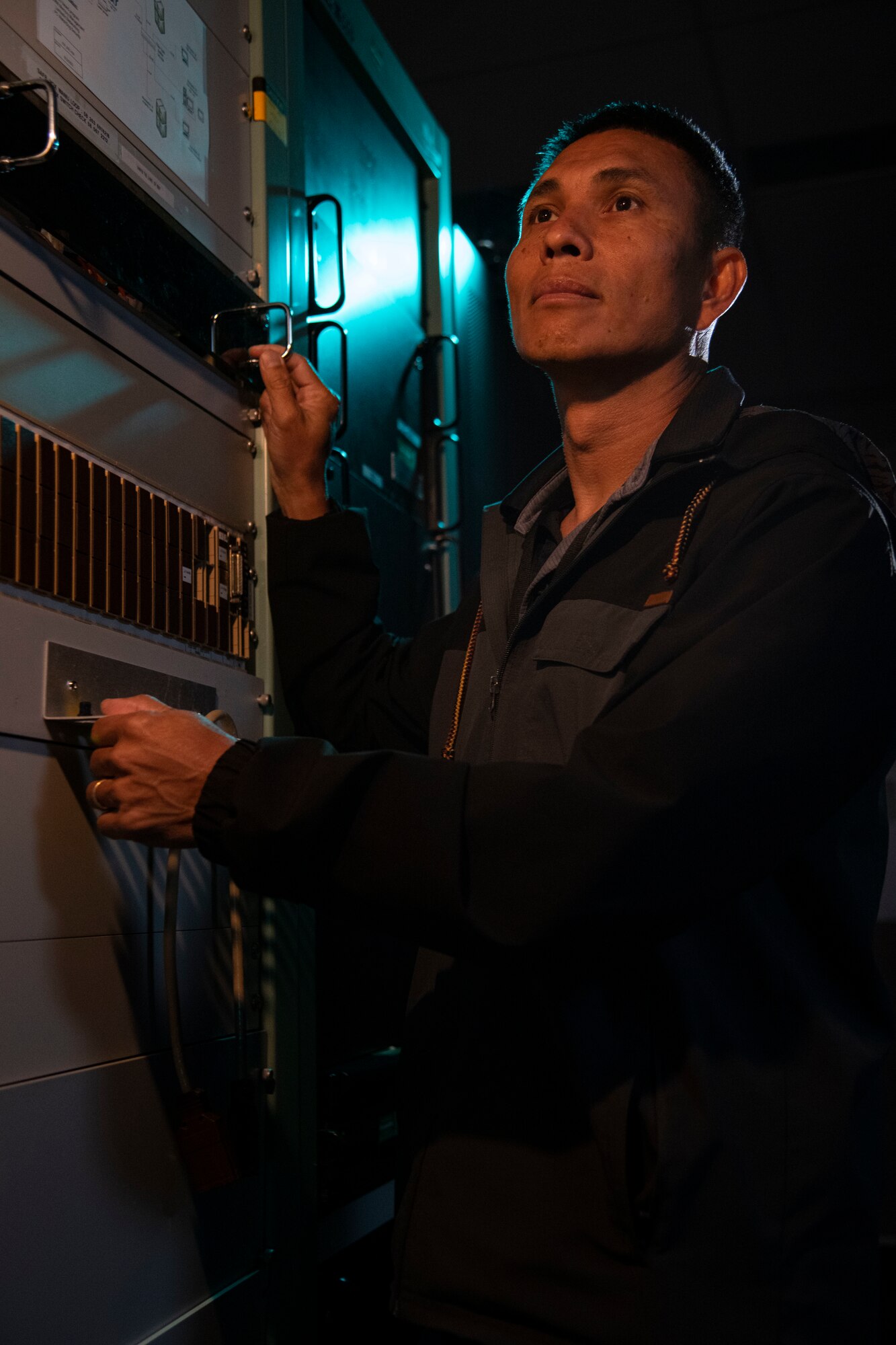 man using equipment