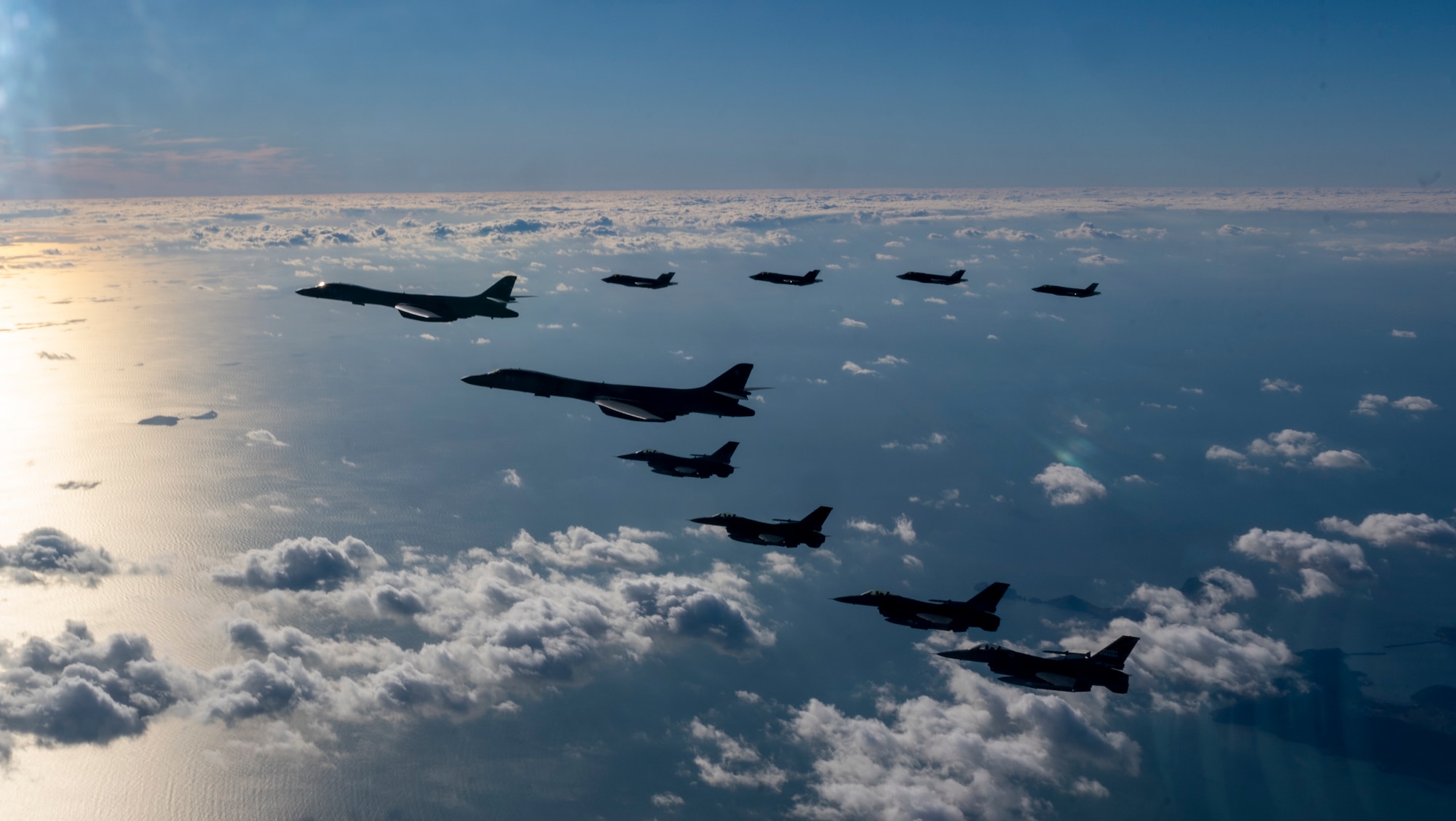 51st Fighter Wing’s F-16’s joined with Indo-Pacific Command B-1B bombers and Republic of Korea F-35A’s in a combined training flight over the Korean Peninsula as part of Vigilant Storm 23, Nov. 5, 2022.