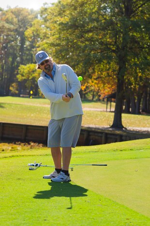 Dave McEslin on the green