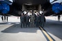 Brig. Gen. Kenyon Bell, Air Force Global Strike Command director of logistics and engineering, poses for a photo with members of the 7th Bomb Wing, Dyess Air Force Base, Texas, during Strive 4th: A Project Tuskegee and aviation inspiration mentorship initiative at Seymour Johnson AFB, North Carolina, Nov. 4, 2022. Strive 4th is a partnership between the 4th Fighter Wing and AFGSC to introduce Wayne County students and North Carolina Air Force ROTC detachments to aviation and STEM.