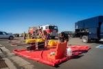 The 84th Civil Support Team and first responder elements of the 153rd Airlift Wing, Wyoming Air National Guard, responded to a potential white powder threat Oct. 20, 2022, at the Wyoming Air National Guard Base, Cheyenne, Wyo. The substance turned out to be harmless fertilizer.