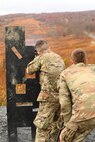 A U.S. Army sniper team competes in the Pennsylvania State Sniper Match sponsored by The Pennsylvania National Guard’s Marksmanship Training Unit (MTU) November 3-6 at Fort Indiantown Gap. This sniper team has been selected as the best from their unit to compete in the annual event.
