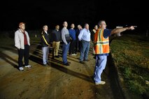 USACE employees and contractors visit a cleanup site on Redstone Arsenal during their quarterly RCWM meeting.