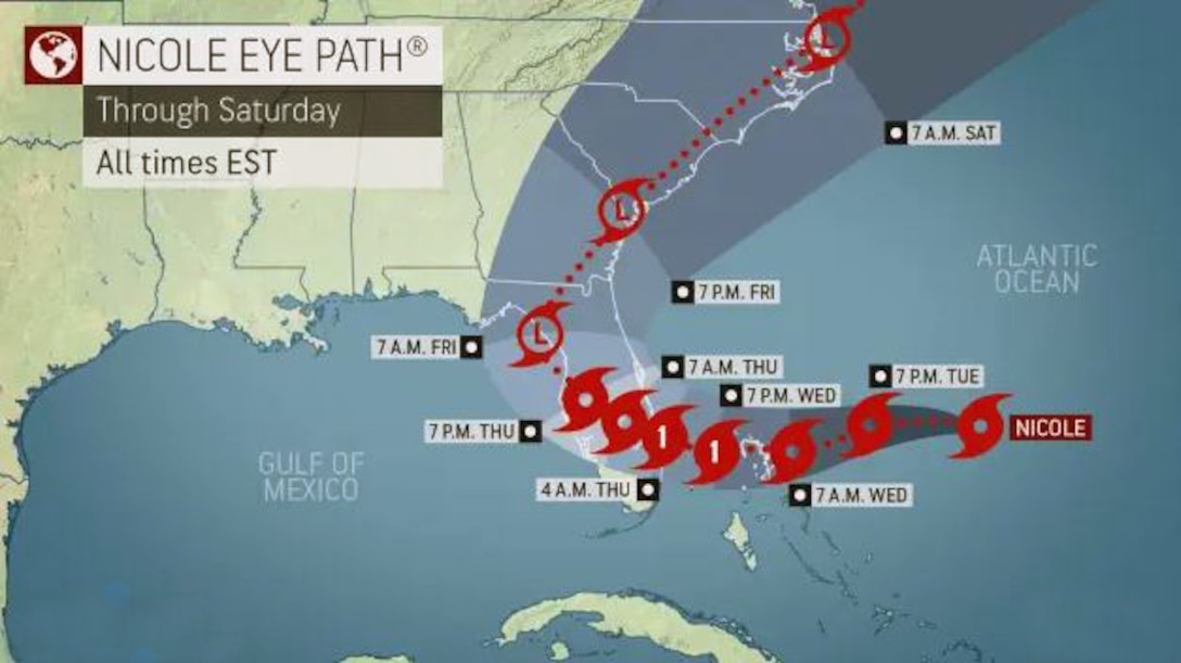 As Subtropical Storm Nicole makes its way toward Florida, the U.S. Army Corps of Engineers (USACE), Jacksonville District is responding as needed and providing information to boaters and campers on operational adjustments to navigation, recreation, and Lake Okeechobee operations.