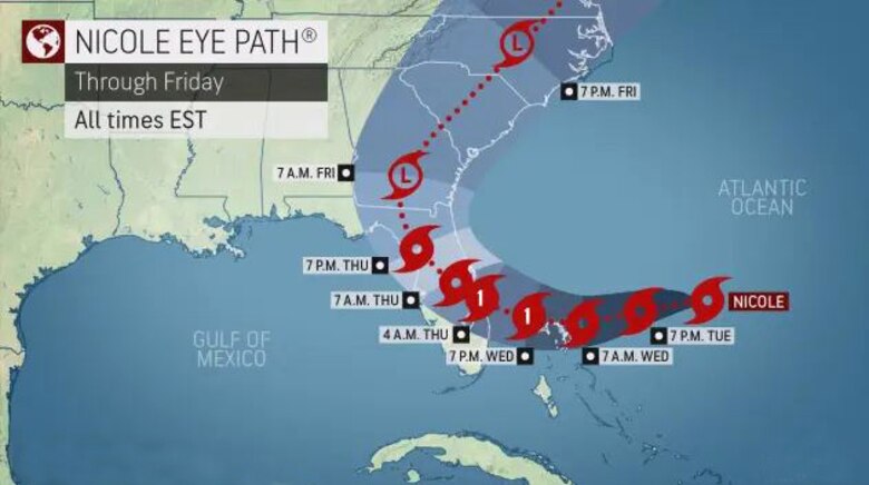 As Subtropical Storm Nicole makes its way toward Florida, the U.S. Army Corps of Engineers (USACE), Jacksonville District is responding as needed and providing information to boaters and campers on operational adjustments to navigation, recreation, and Lake Okeechobee operations.