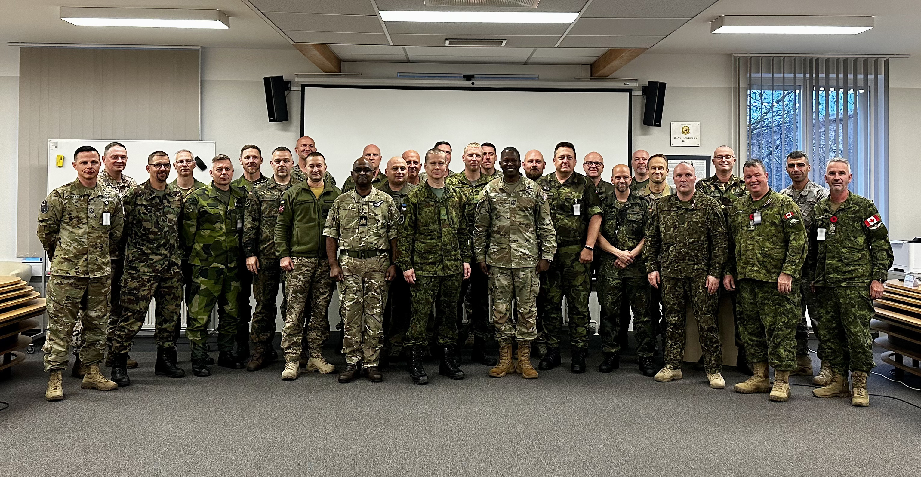 CMSgt Simmons talks space at the Baltic Defense College