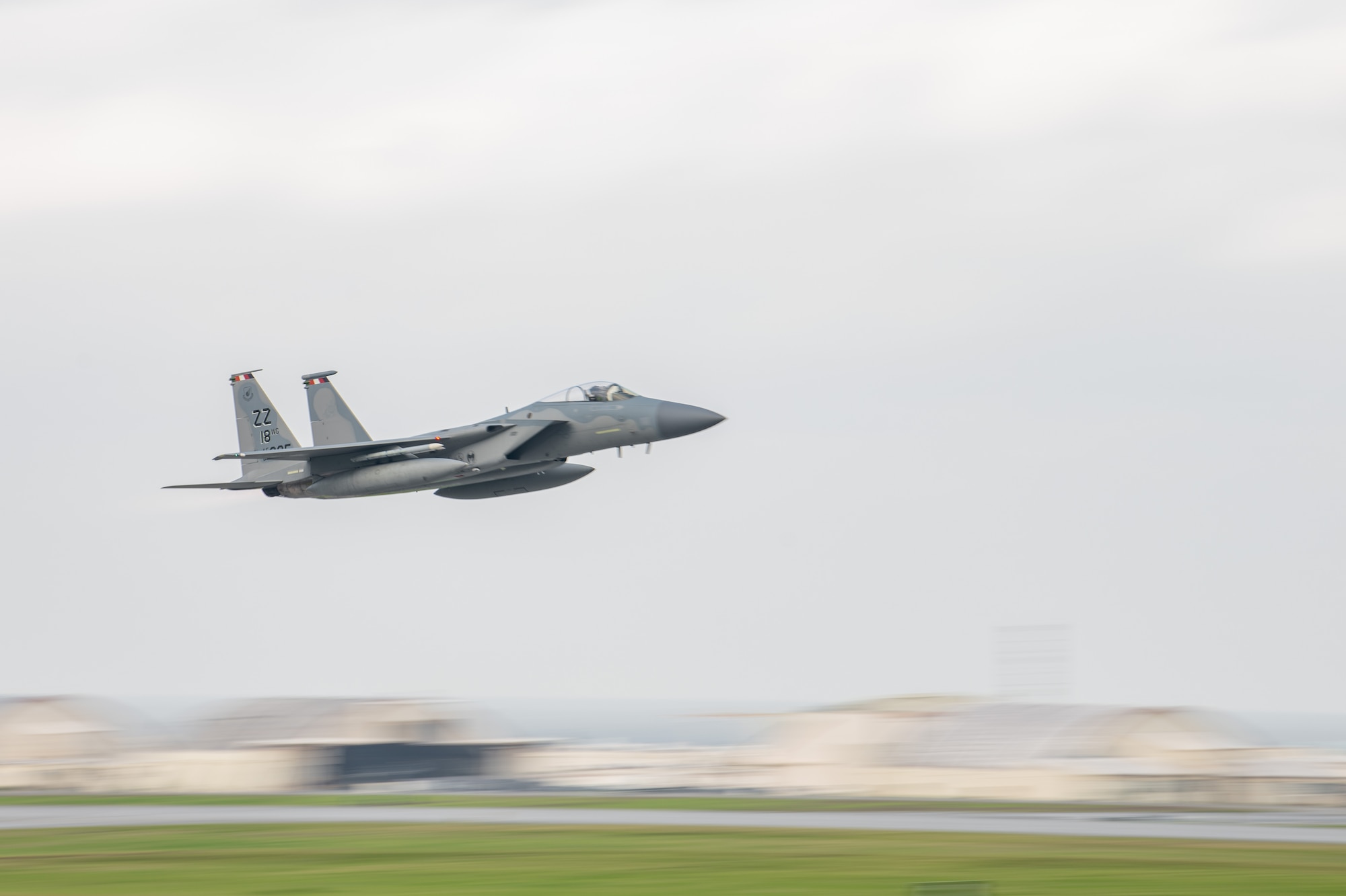 A jet takes off