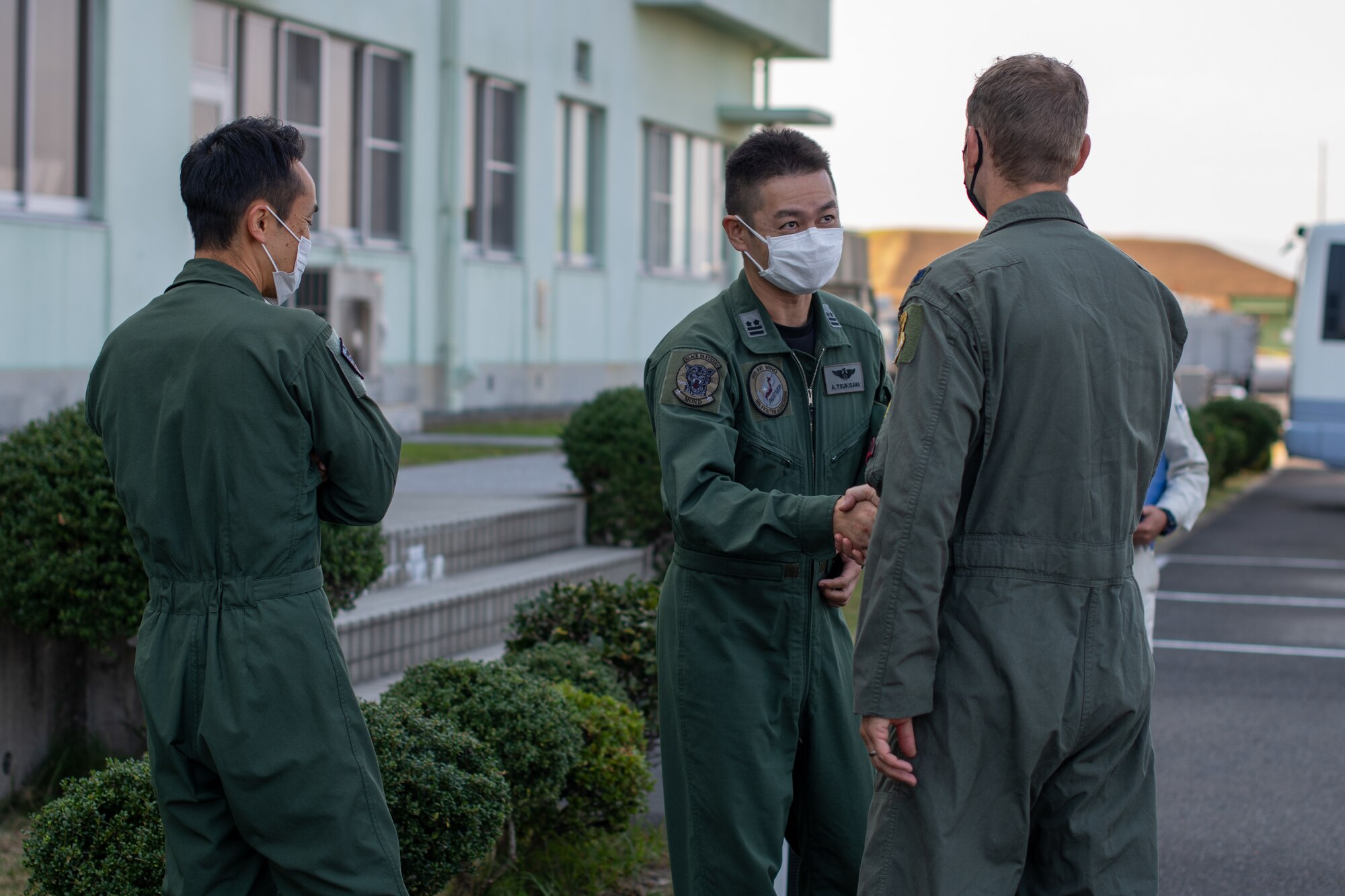 U.S. and Japanese commanders meet.