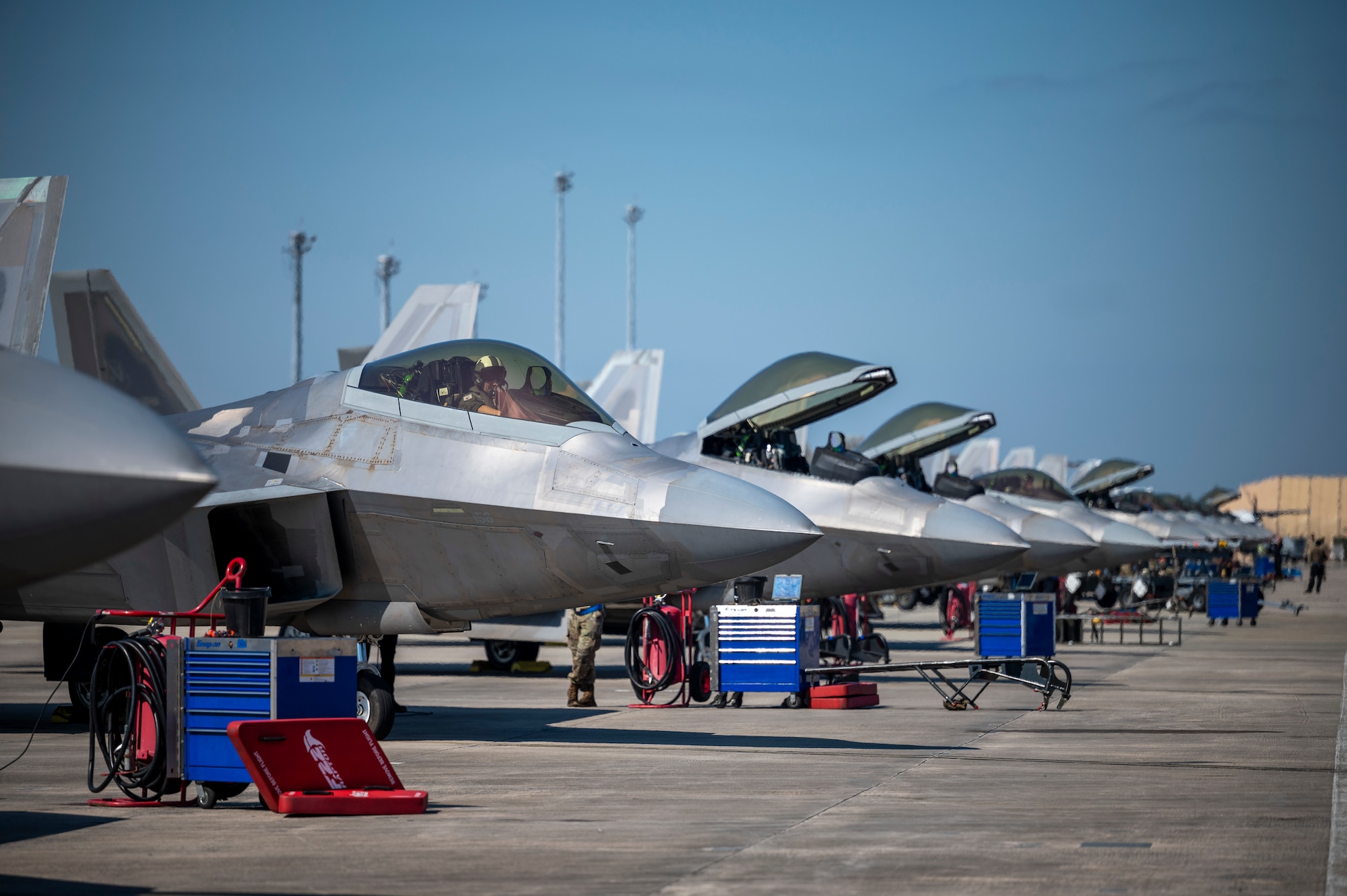 Aircraft on the flight line