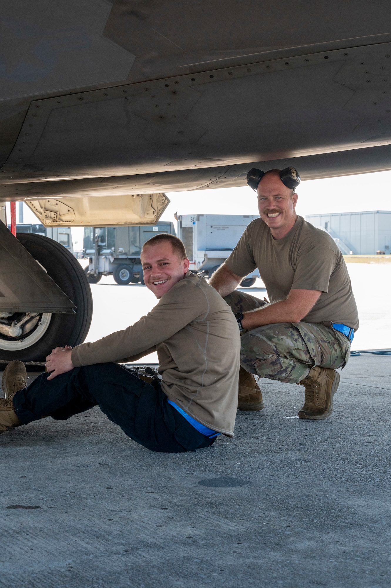 Airmen pose for a photo