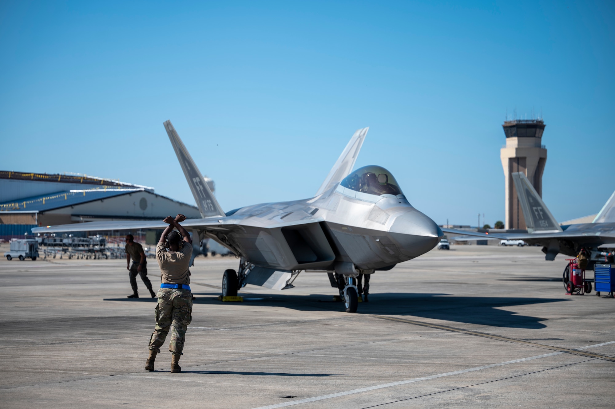 Airman launches a jet