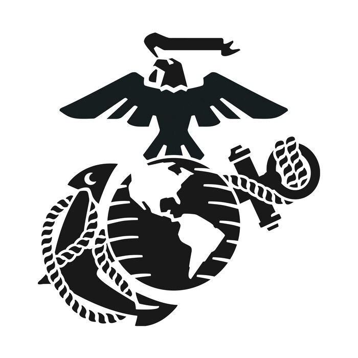 Eagle, Globe, and Anchor line art