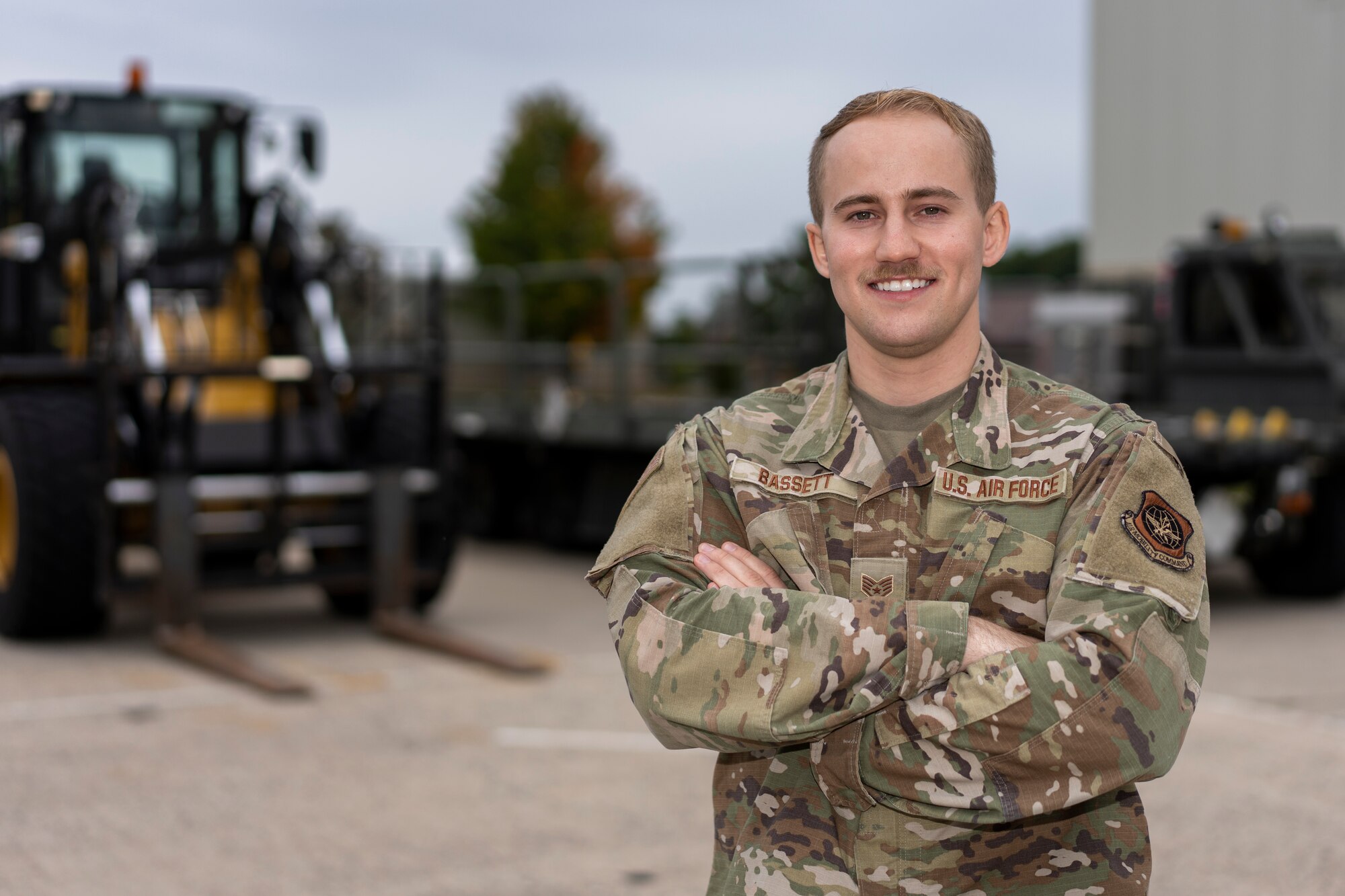 Staff Sgt. Reese Bassett, an air transportation member with the 157th Logistics Readiness Squadron, earned the 2021 Chief Master Sgt. Tommy Downs Award for his mentorship efforts and commitment to the 2T2 career field. Bassett broke the 2T2 movement record while deployed to Afghanistan and responded to a three-car vehicle crash while driving home from work in New Hampshire.