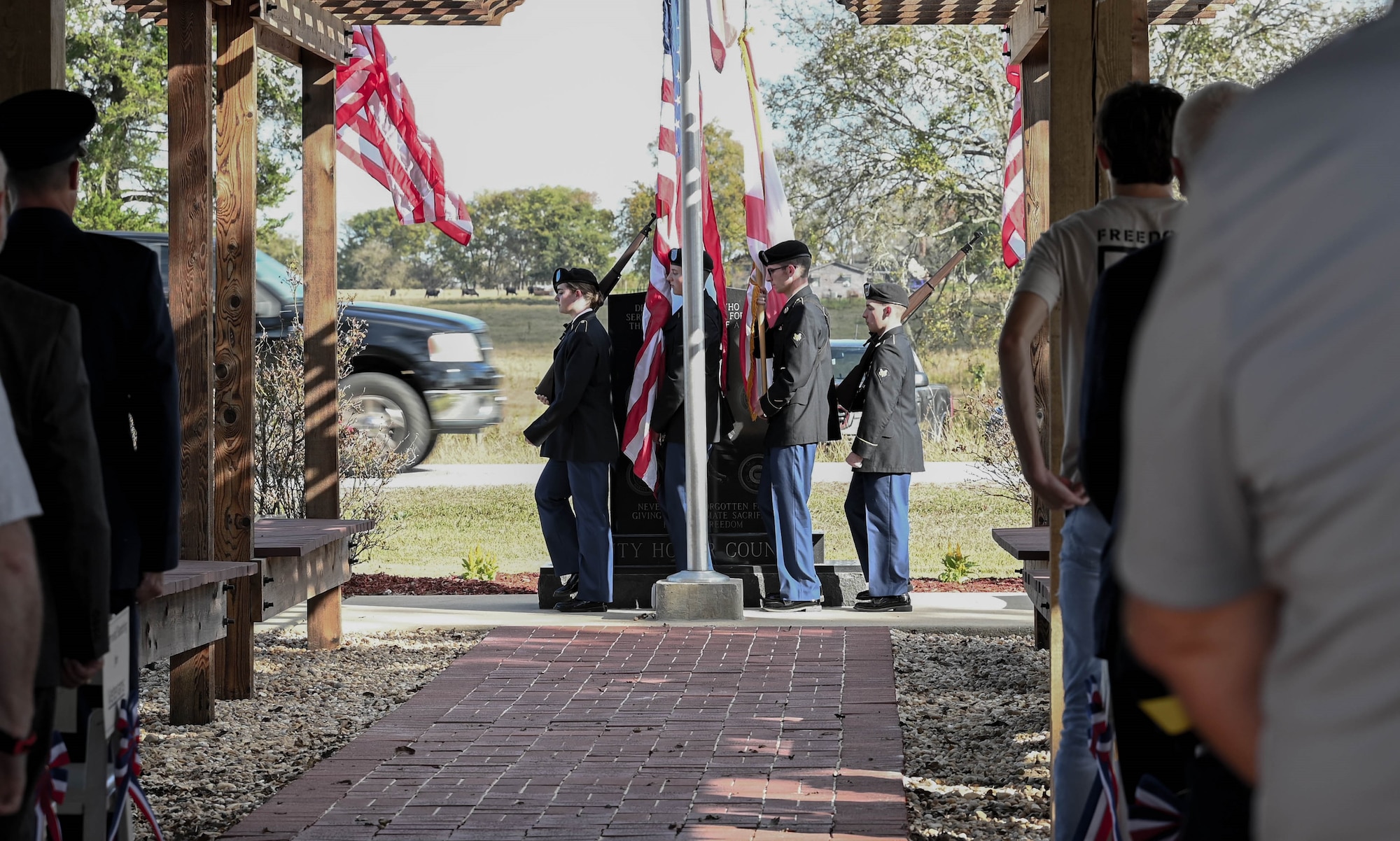 cadets present the colors