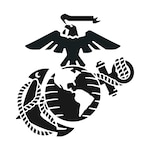 Eagle, Globe, and Anchor line art