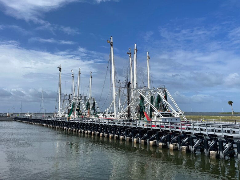 A fleet of fishing trawlers and other vessels locked through the Canaveral Lock to find safe harbor before the arrival of Tropical Storm Nicole. Canaveral lock operators locked through an amazing 222 vessels during 59 lockages in two days.