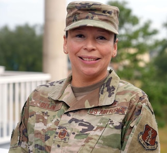 Master Sgt. Rasia Delin, originally from Dulac, Louisiana, is a member of the Houma Indian Tribe, one of the original inhabitant tribes of the area. She is currently assigned to Joint Force Headquarters, Louisiana Air National Guard (LAANG) as a personnel craftsman.