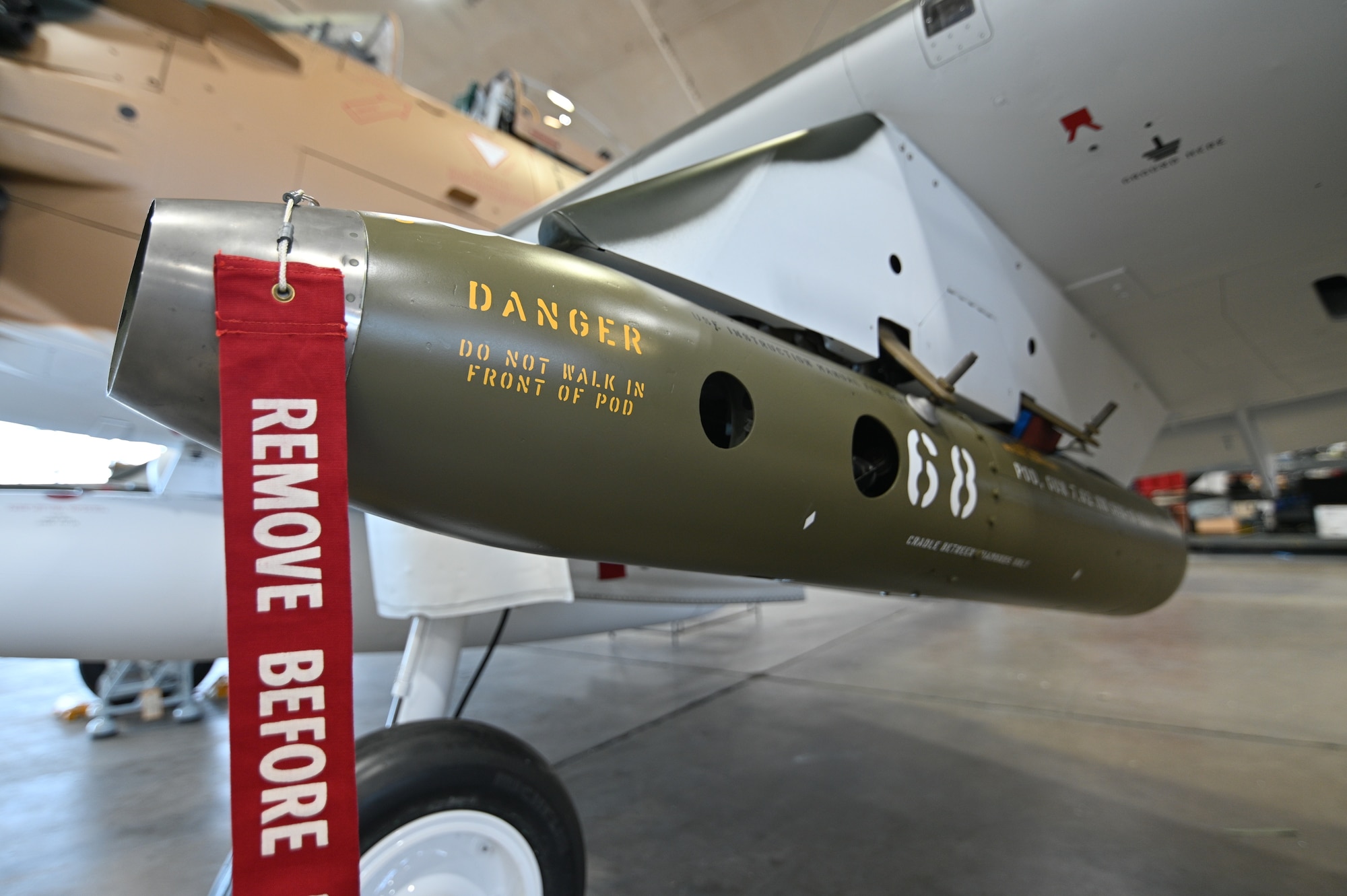 Douglas A-1H Skyraider in Restoration hangar.