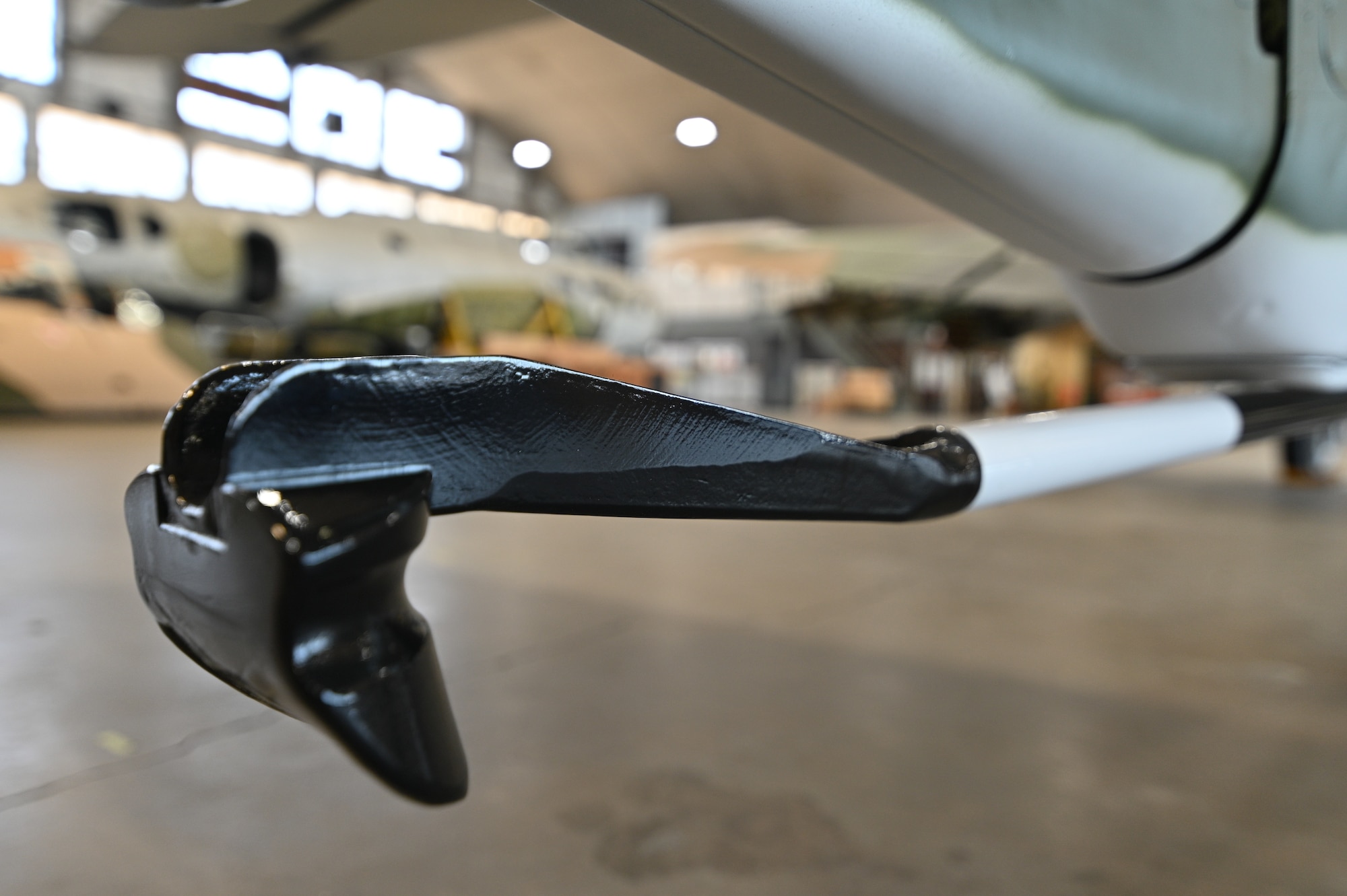 Douglas A-1H Skyraider in Restoration hangar.