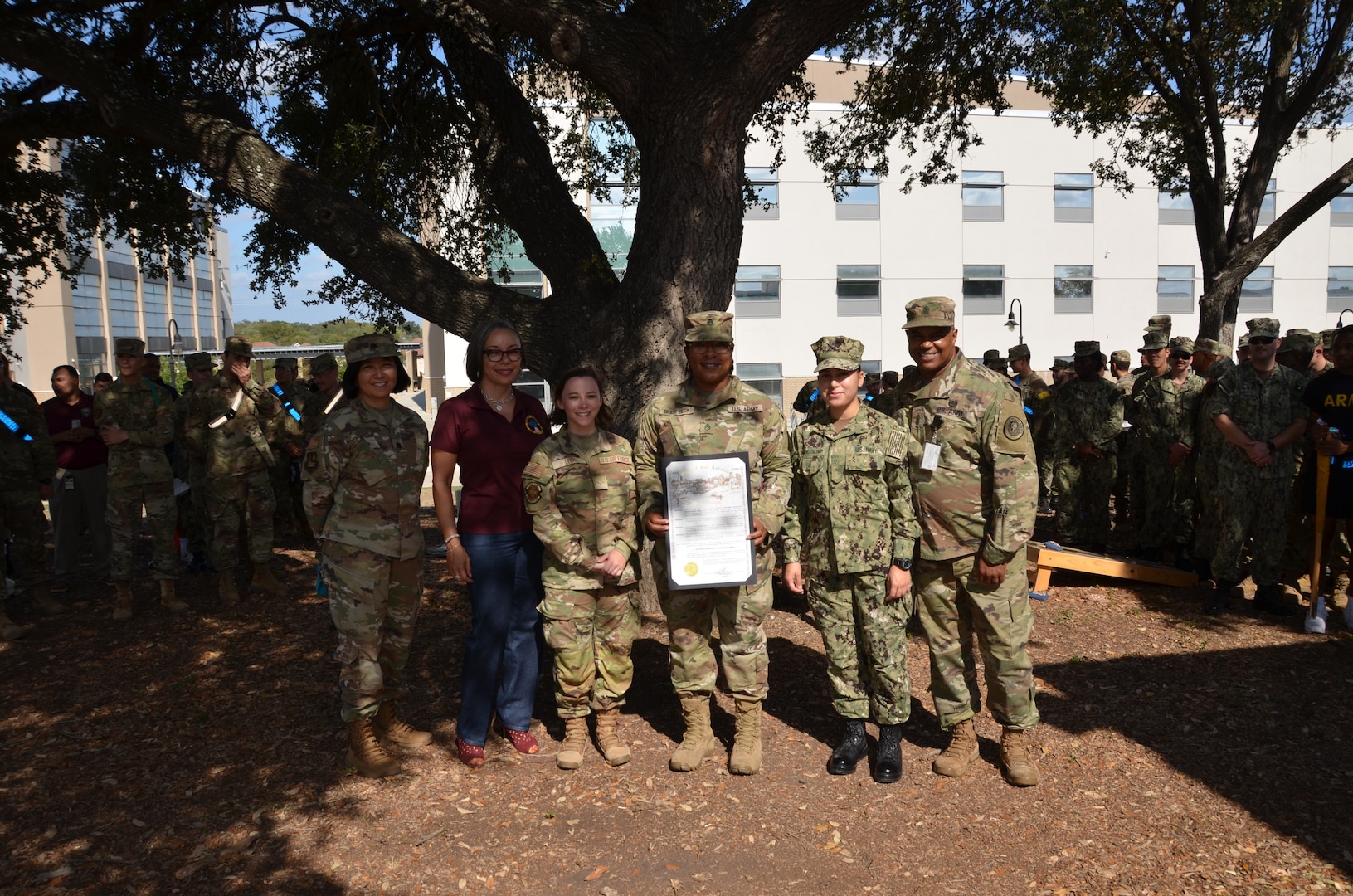 In honor of Radiologic Technology Week, the multi-service Radiologic Technologist program at the Medical Education and Training Campus celebrated with a barbeque lunch for its students, instructors, and staff, followed by the reading of a proclamation signed by San Antonio Mayor Ron Nirenberg Nov. 10.