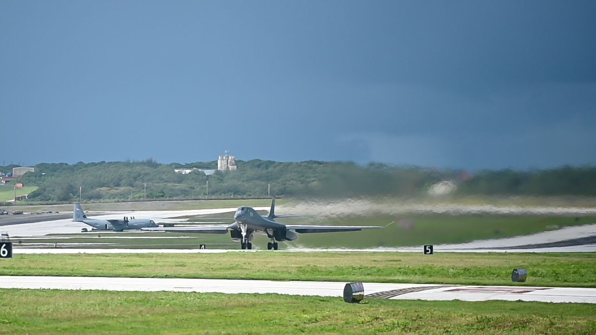 Ellsworth B-1s perform Veterans Day flyover in Guam