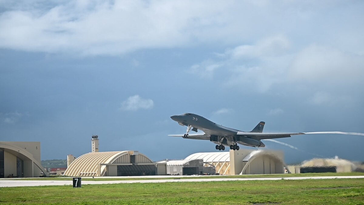 Ellsworth B-1s perform Veterans Day flyover in Guam