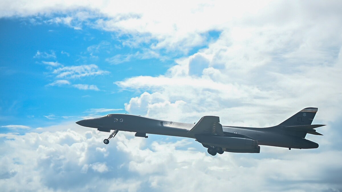 Ellsworth B-1s perform Veterans Day flyover in Guam