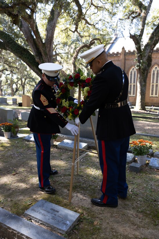 Wreath Laying Ceremony for Robert Barrow, the 27th Commandant of the Marine Corps 2022