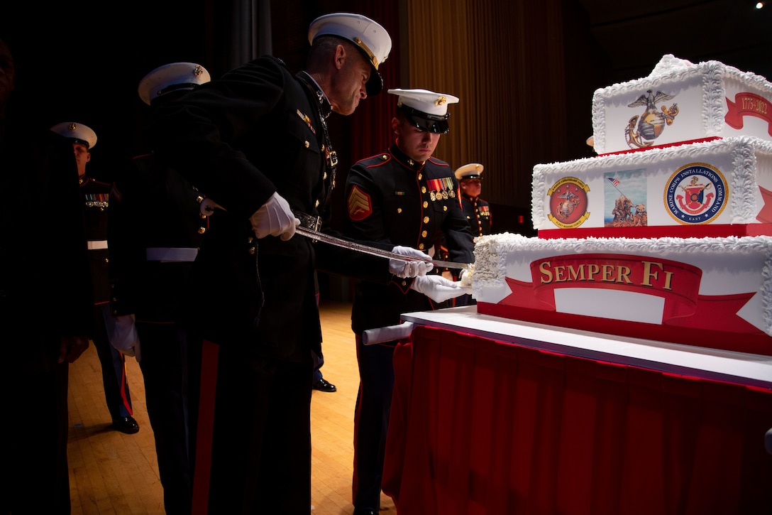 247th Marine Corps Birthday Cake Cutting Ceremony