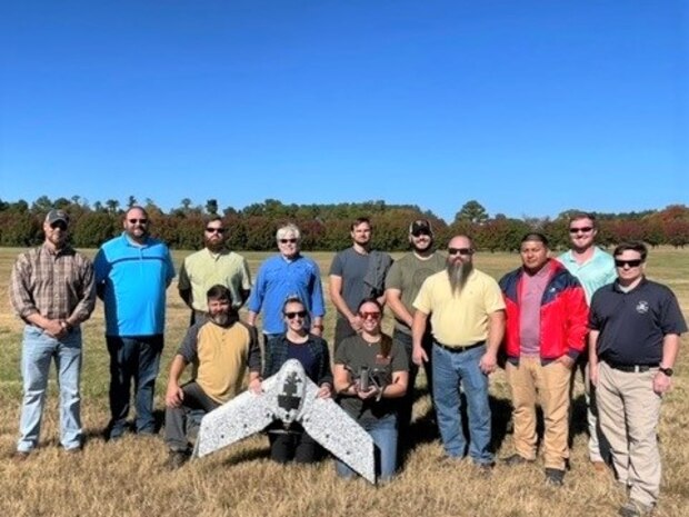 Students and instructors conduct test flights at the Small Unmanned Aircraft Safety Qualification Course held at the Engineering and Support Center in Huntsville.