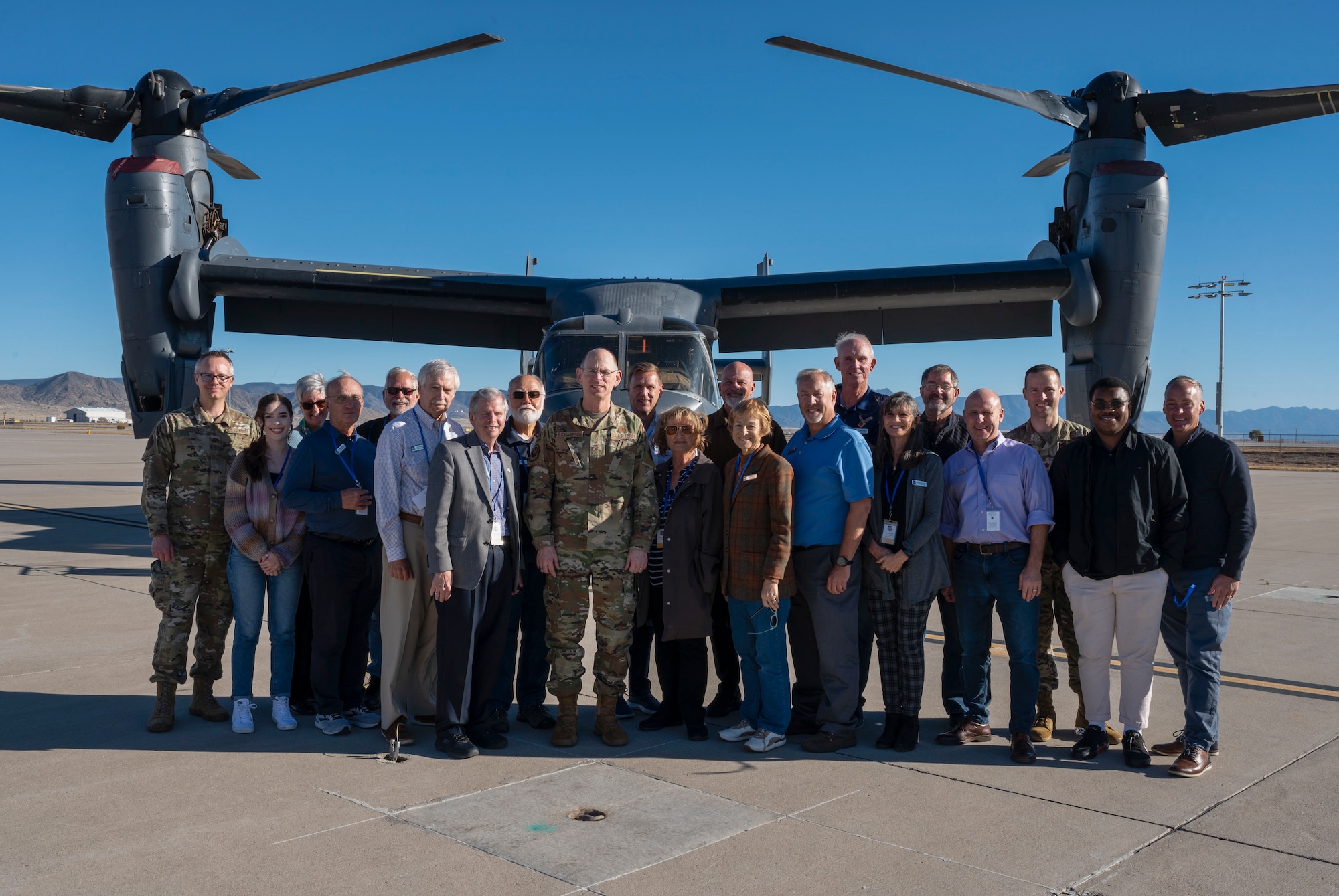 A group poses together.