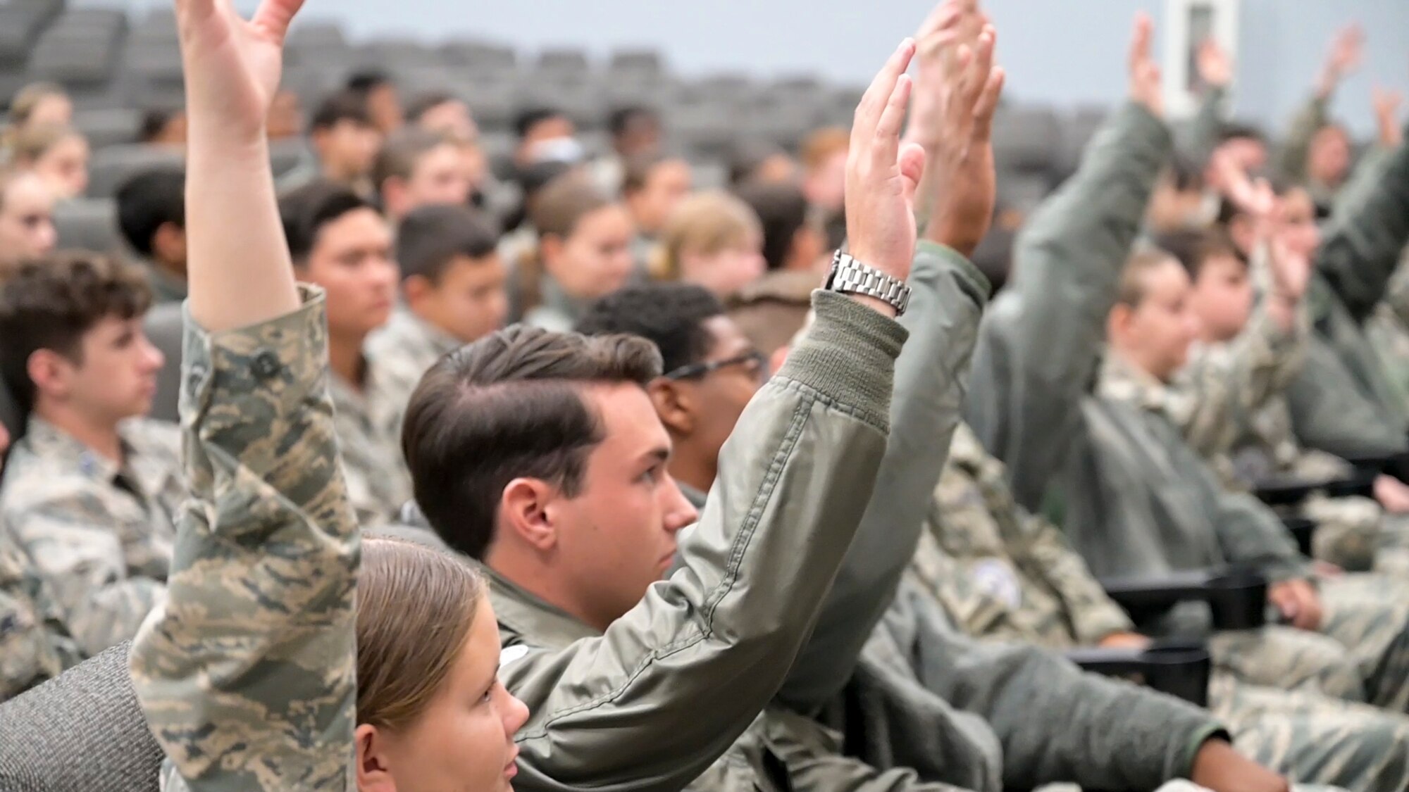 About 100 JROTC cadets from Desert High School came to learn the way of the Defender from the 412th Security Forces Squadron at Edwards Air Force Base, California. With this knowledge, these cadets may then graduate high school and move on to the grueling task of basic training.
