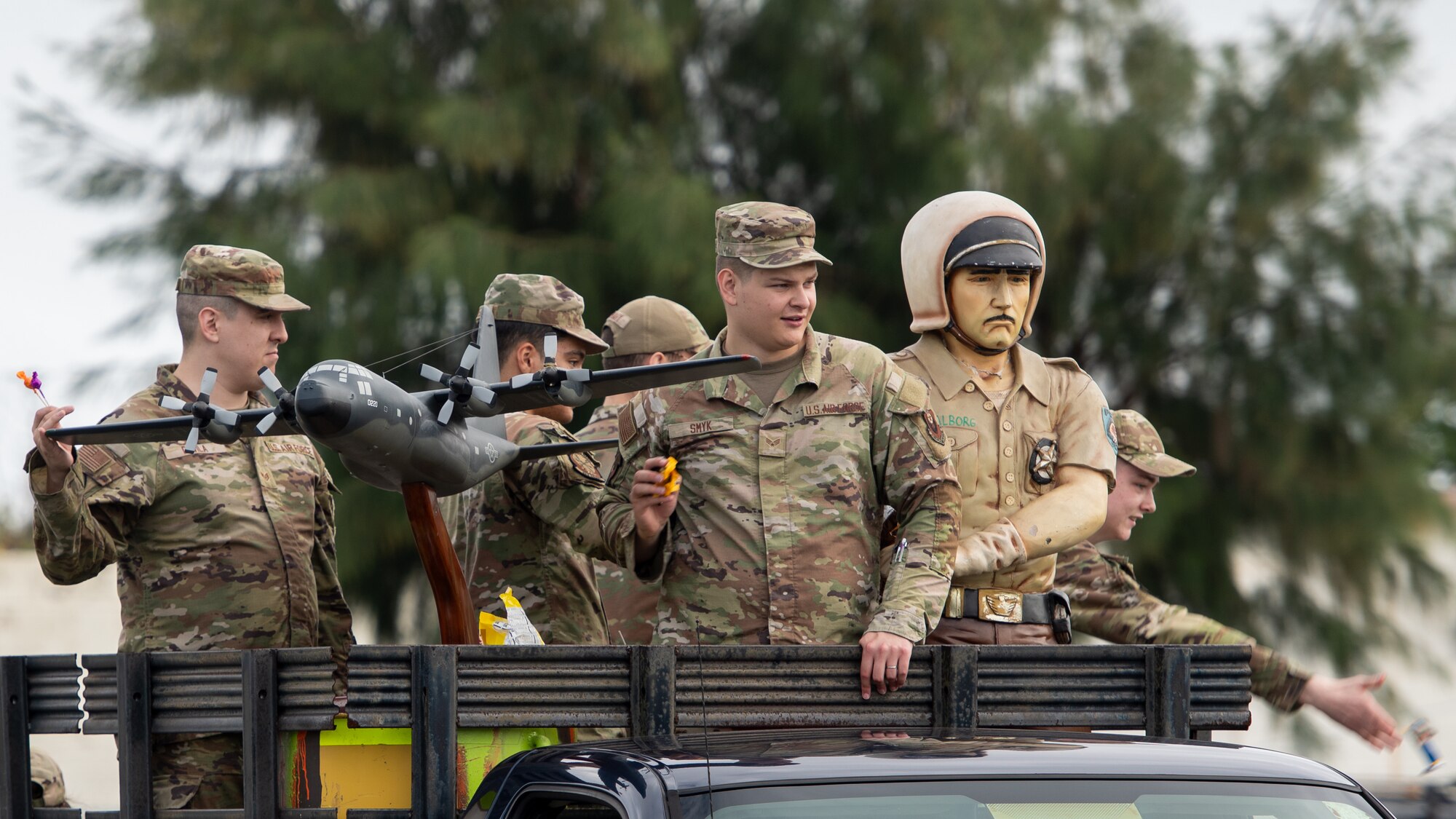 Military members in parade