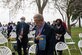 Fred Vaccarella, member of the Sons of the American Legion Squadron #327, Tidewater Norfolk, Virginia, bows his head with his hand over his heart during a moment of silence for the service members who gave the ultimate sacrifice at the Hampton VA Medical Center, Virginia, Nov. 10, 2022.