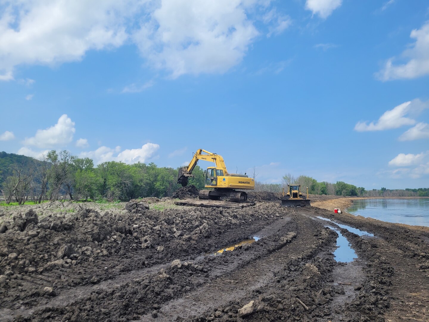 Construction near a body of water