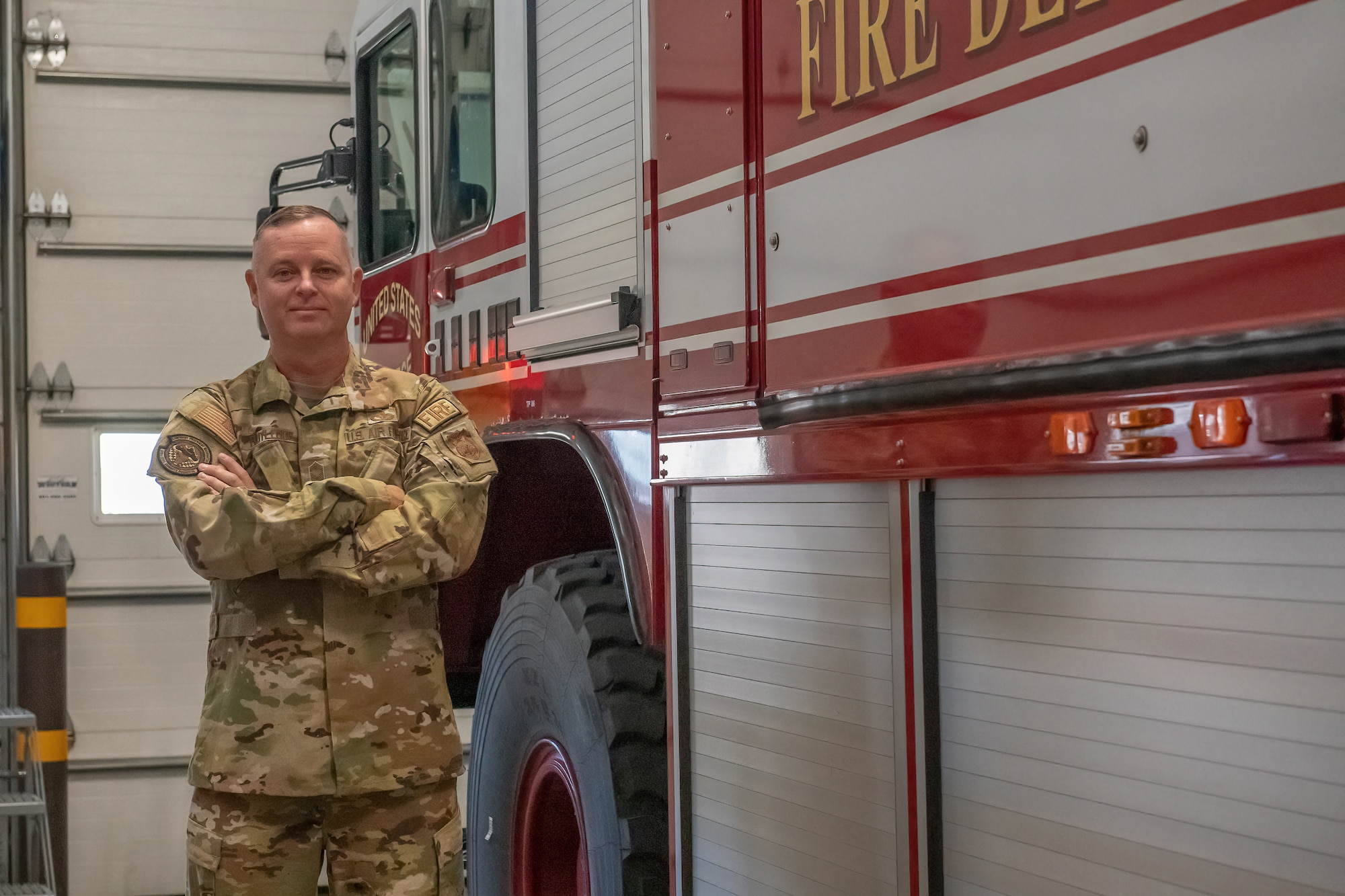 Chief Master Sgt. Shane Rutledge, 419th Civil Engineer Squadron fire chief, at Hill Air Force Base, Utah.
(U.S. Air Force photo by Senior Airman Kayla Ellis)