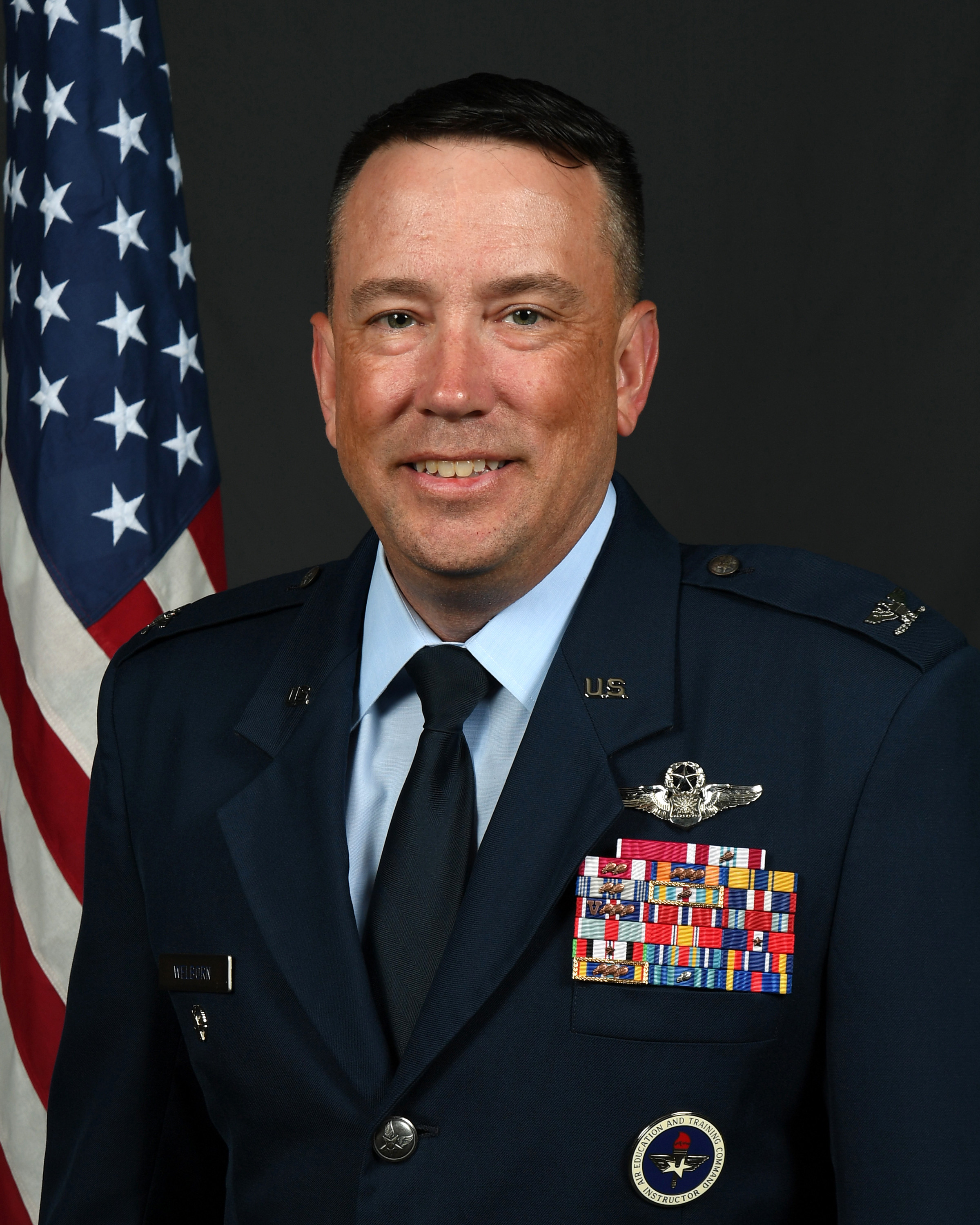 This is the official photo of Col. Jeffrey H. Welborn, Vice Commander of the Air Force Safety Center.