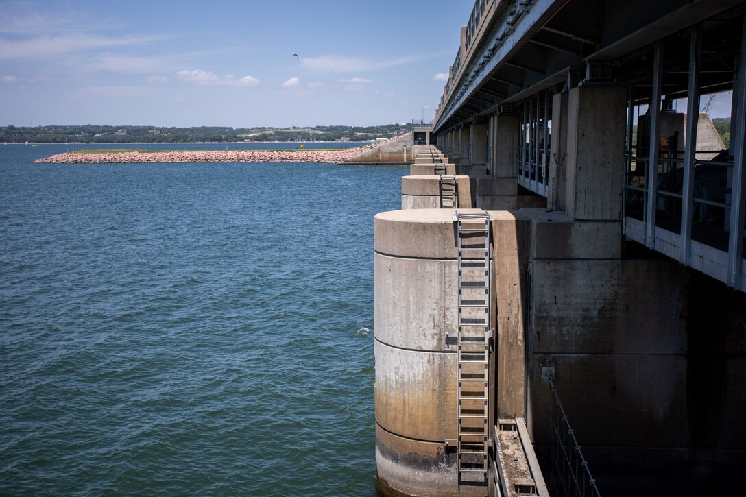 Dam intake structure, Gavins Point Dam, near Yankton, S.D.