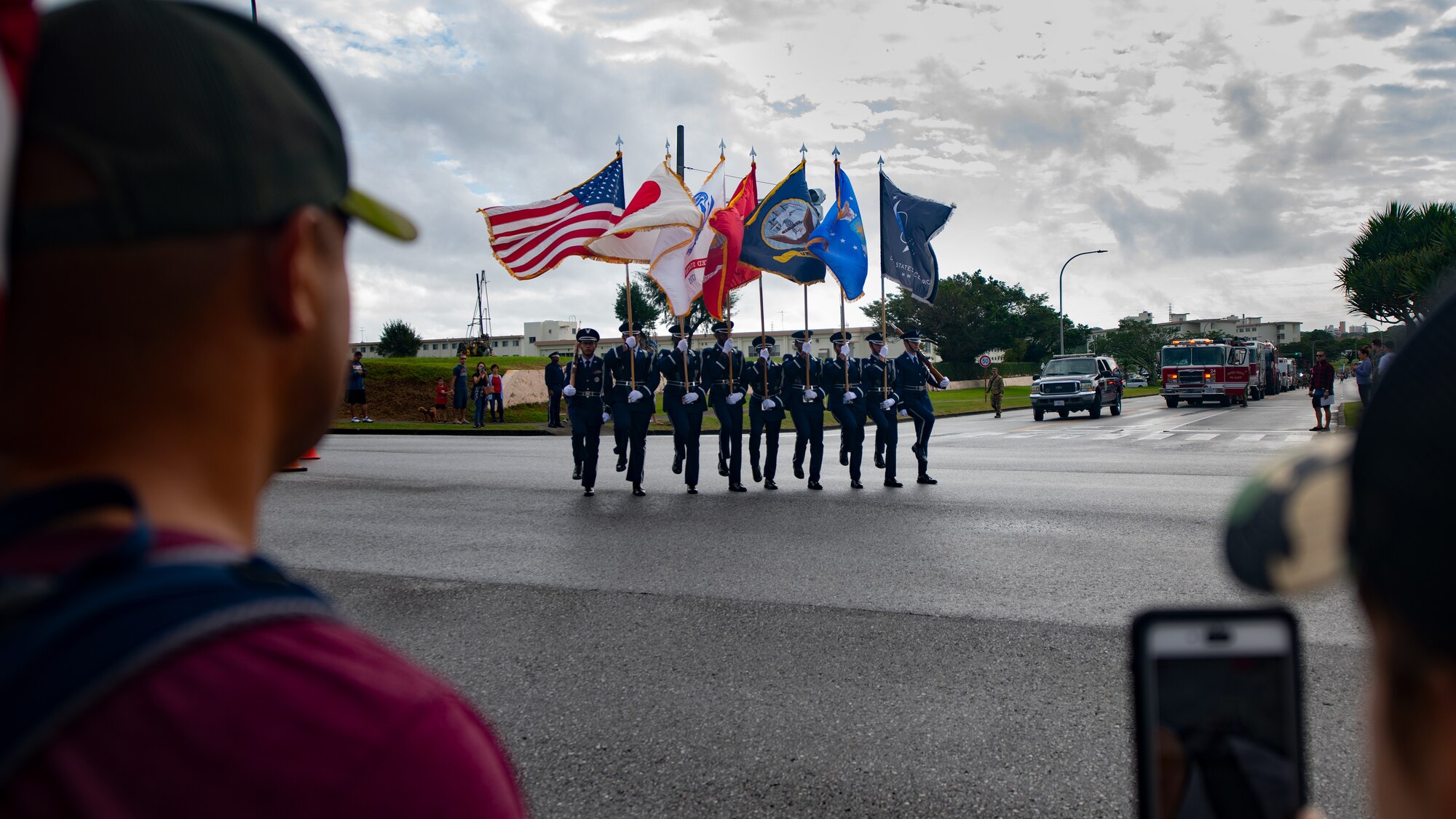 Kadena Honor Guard marches in parade
